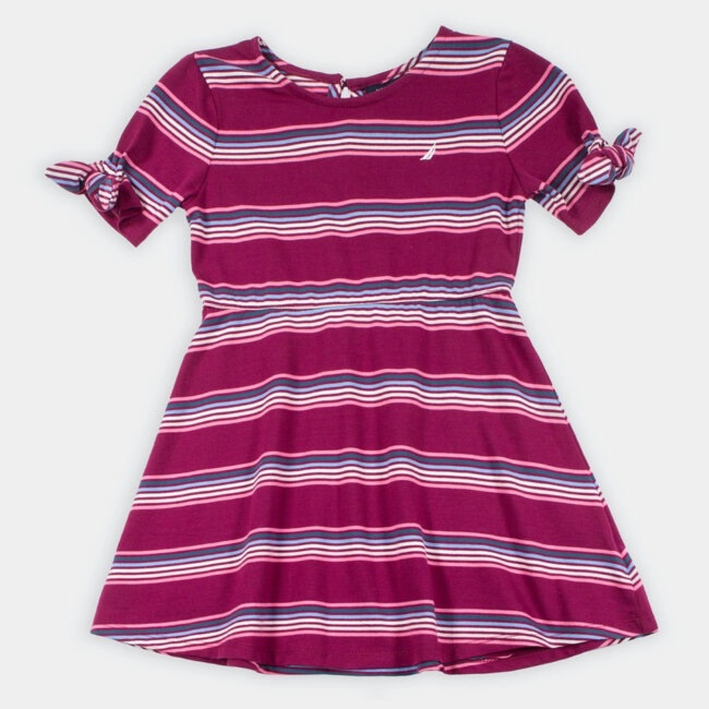 Nautica Girls Striped Dress Size: 3T